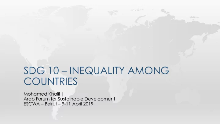 sdg 10 inequality among countries