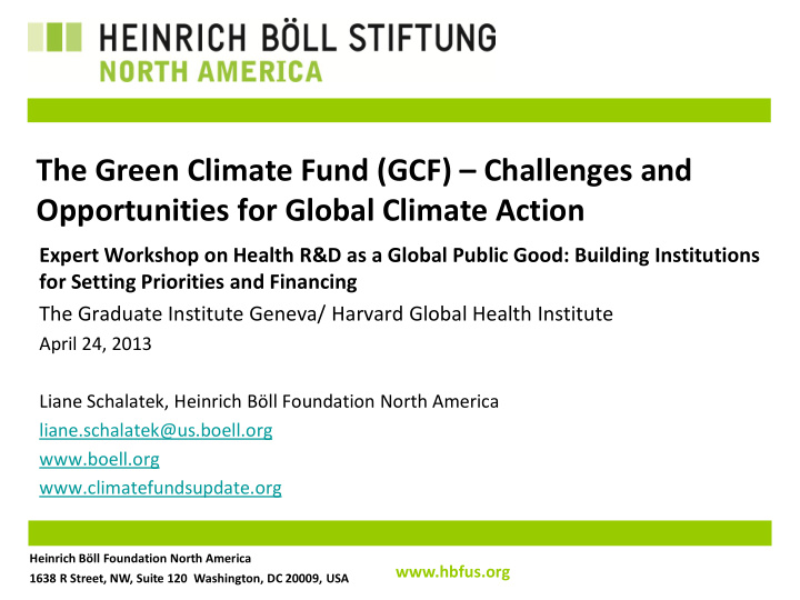 the green climate fund gcf challenges and