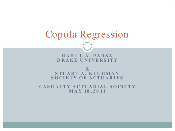 copula regression