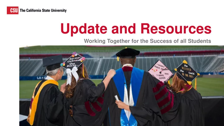 update and resources