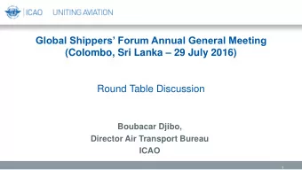Global Shippers Forum Annual General Meeting (Colombo, Sri Lanka  29 July 2016)  Round Table