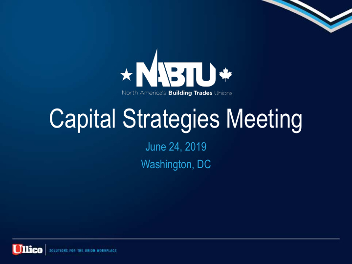capital strategies meeting
