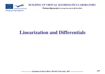 Overview  1. Linearization  2. Examples of linearization 3.  Example with Mathematica  4.