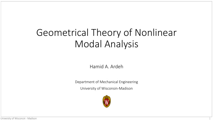 geometrical theory of nonlinear