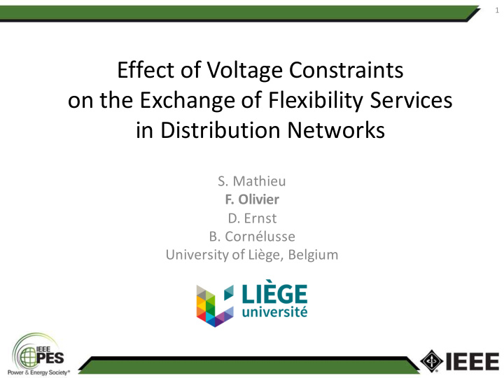 effect of voltage constraints on the exchange of