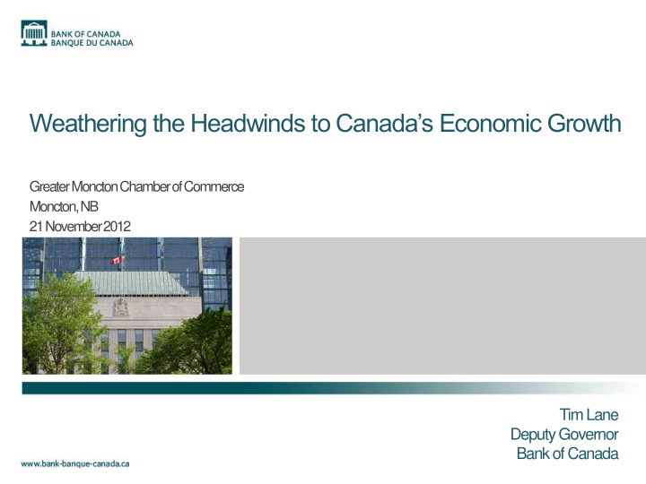 weathering the headwinds to canada s economic growth