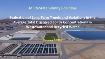 Evaluation of Long-Term Trends and Variations in the  Average Total Dissolved Solids Concentrations