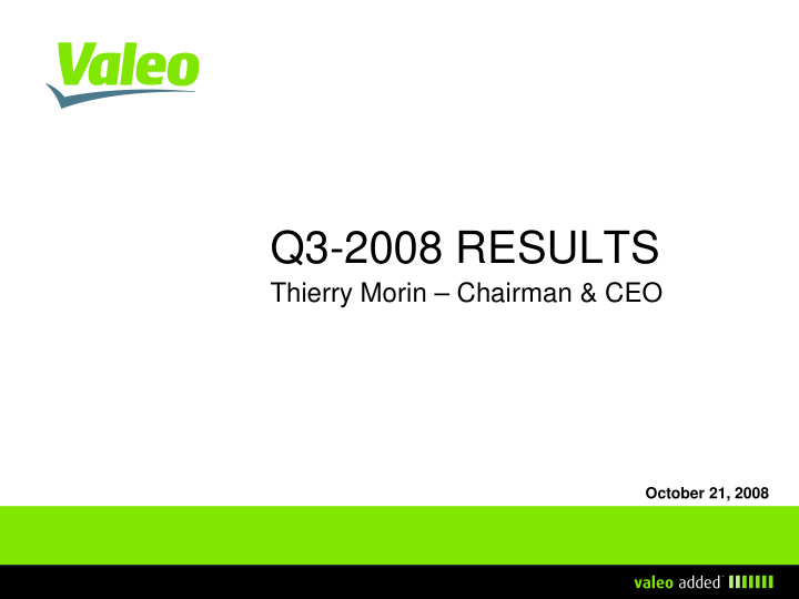 q3 2008 results