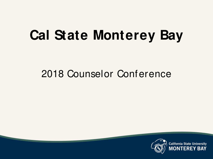 cal state monterey bay