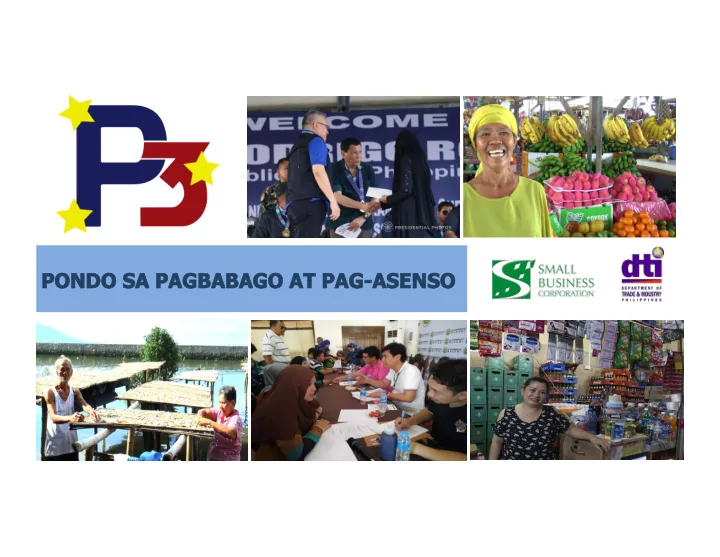 pon ondo s o sa p pagba baba bago a o at p pag asenso o