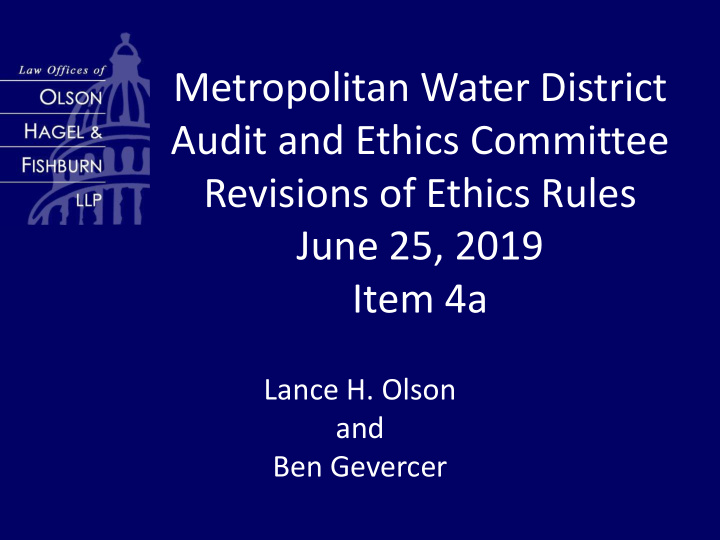 audit and ethics committee
