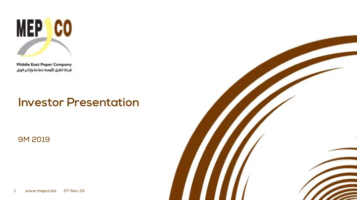investor presentation