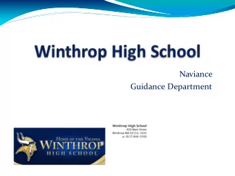 Naviance  Guidance Department  Welcome to Naviance  Naviance is a web-based resource for students