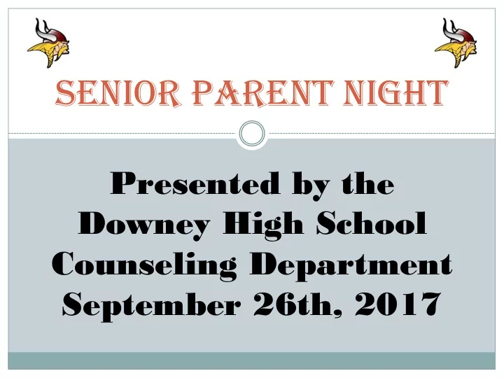 senior parent night