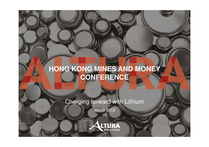 hong kong mines and money conference conference