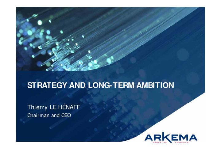 strategy and long term ambition