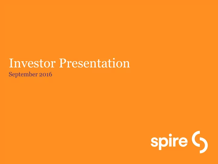 investor presentation
