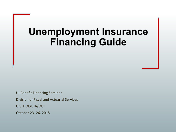 unemployment insurance financing guide