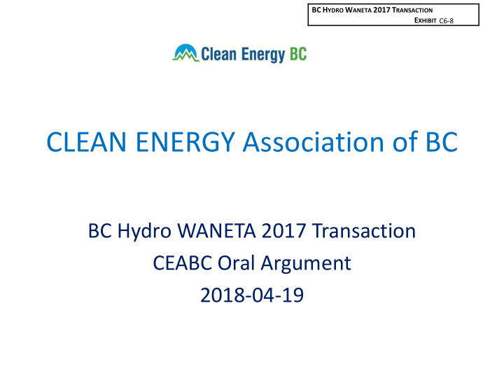 clean energy association of bc