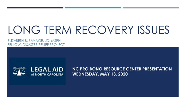 long term recovery issues