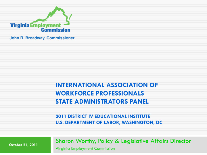 international association of workforce professionals