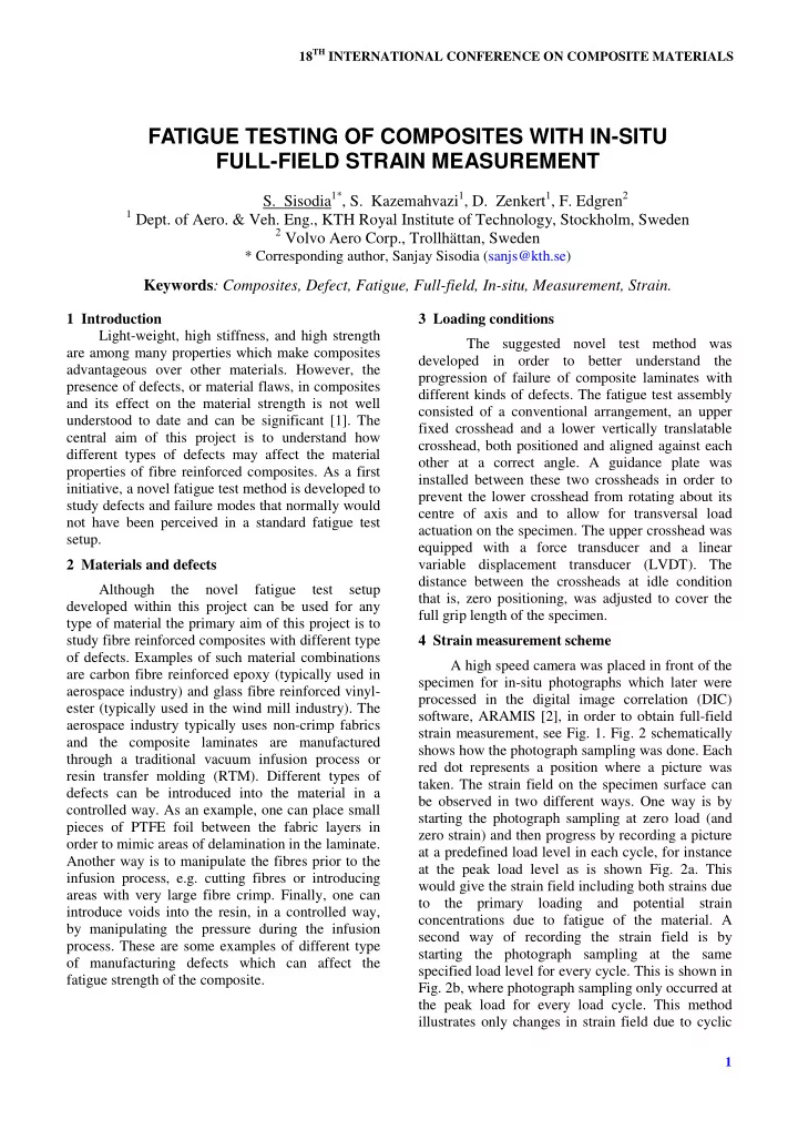 fatigue testing of composites with in situ full field