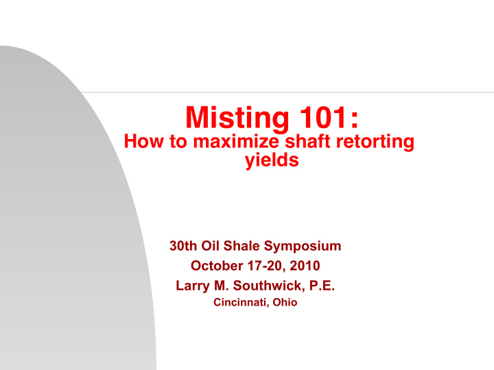 how to maximize shaft retorting yields 30th oil shale