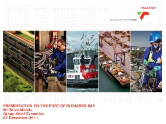 Mr Brian Molefe  Group Chief Executive  07 December 2011  1  PAGE  TABLE OF CONTENTS  OVERVI EW