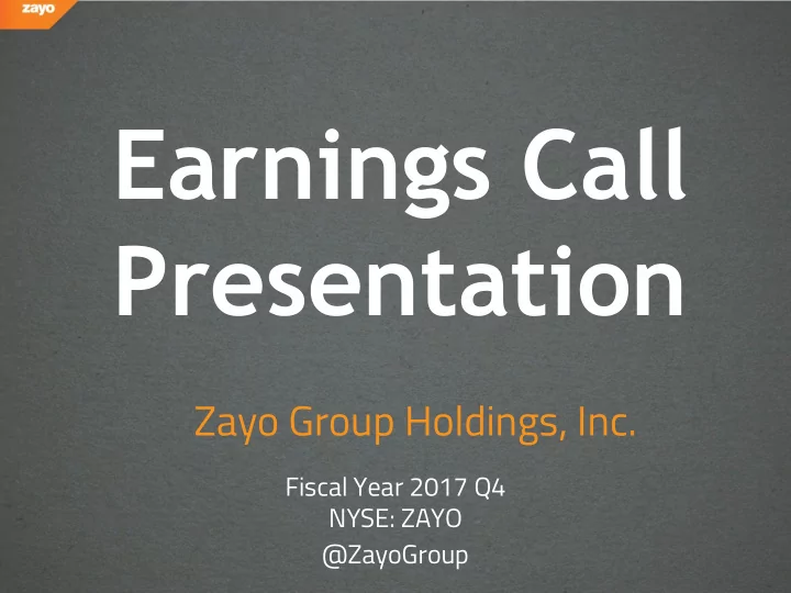 earnings call presentation