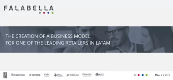 FOR ONE OF THE LEADING RETAILERS IN LATAM M a r c h  | 2 0 2 0  RETAIL PLATFORM IN LATIN AMERICA  7