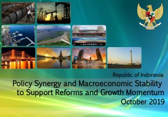 Polic  licy  Syne  nergy  gy  and  nd  Ma  Macr  croecono  oeconomi  mic  St  Stabil  bility  ity