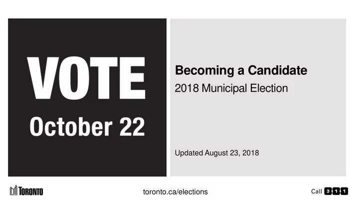 becoming a candidate