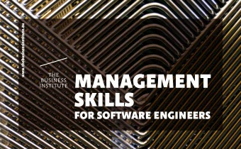 Intro  THE BUSINESS INSTITUTE  MANAGEMENT SKILLS FOR SOFTWARE ENGINEERS  2  Tie Business