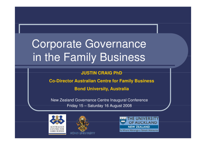 c corporate governance g in the family business in the