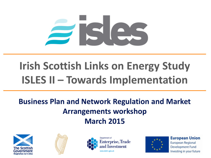 isles ii towards implementation