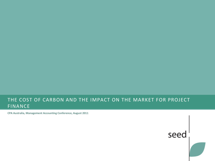 the cost of carbon and the impact on the market for