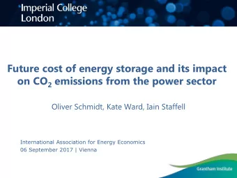 Future cost of energy storage and its impact on CO 2 emissions from the power sector  Oliver