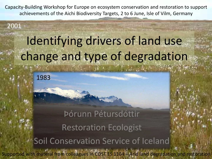 identifying drivers of land use