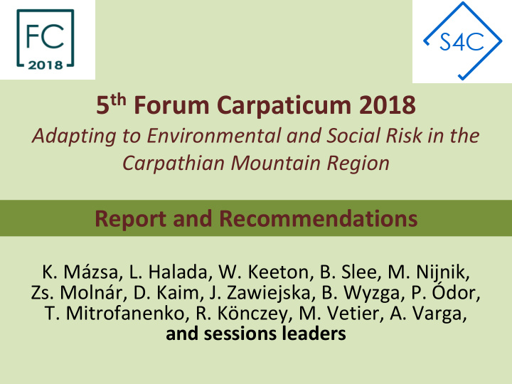 5 th forum carpaticum 2018