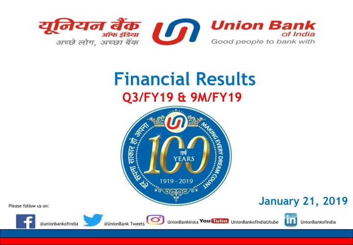 financial results
