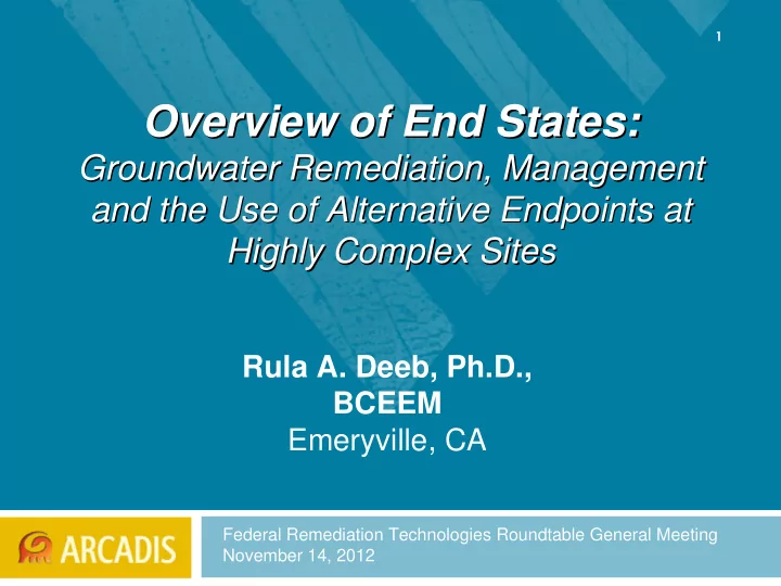 overview of end states overview of end states