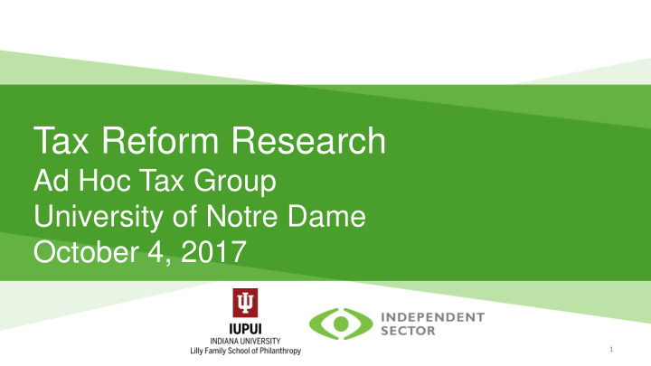 tax reform research