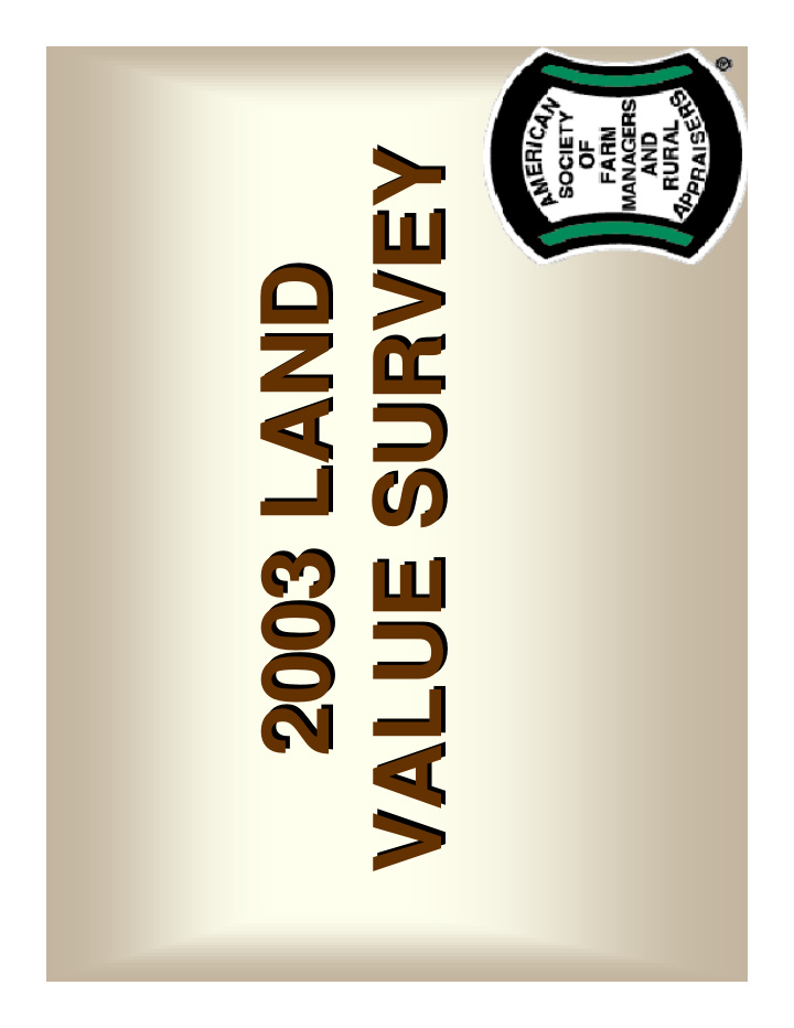value survey value survey 2003 land 2003 land deeded land