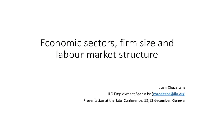 labour market structure