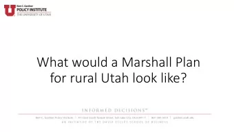 What would a Marshall Plan  for rural Utah look like?  A Tale of Two Utahs Employment change, Q4
