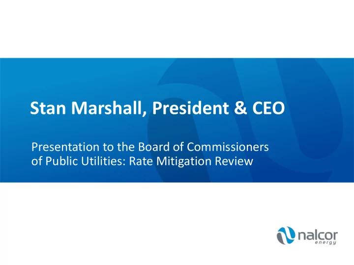stan marshall president ceo
