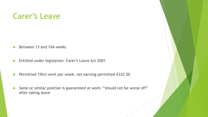 carer s leave