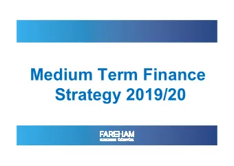 Medium Term Finance  Strategy 2019/20  How the Councils finances work  Spend on Services