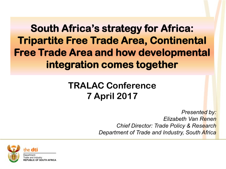 south africa s strategy for africa ca tripartit tite e