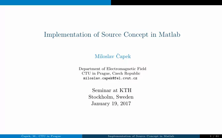 implementation of source concept in matlab